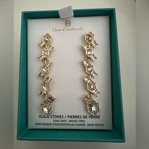 House of Harlow glass stone earrings